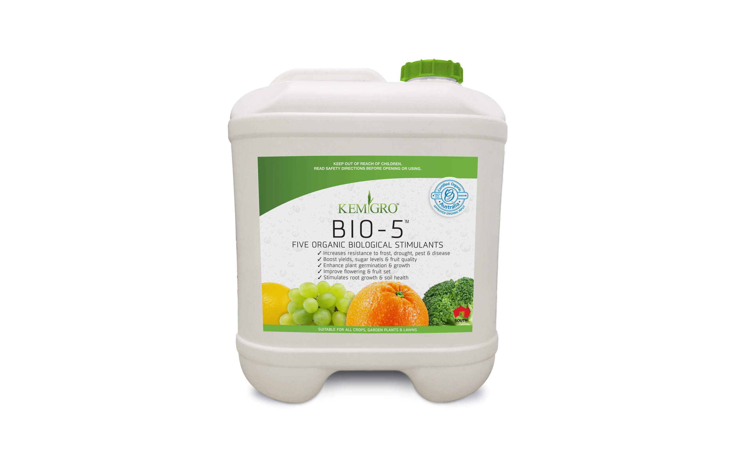 Icon Web Design Adelaide. Image of a Kemgro BIO - 5 20 litre container.